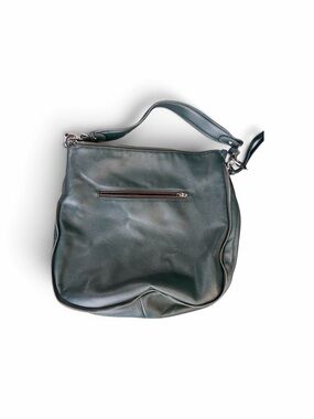 Leather Shoulder Bag in Deep Green